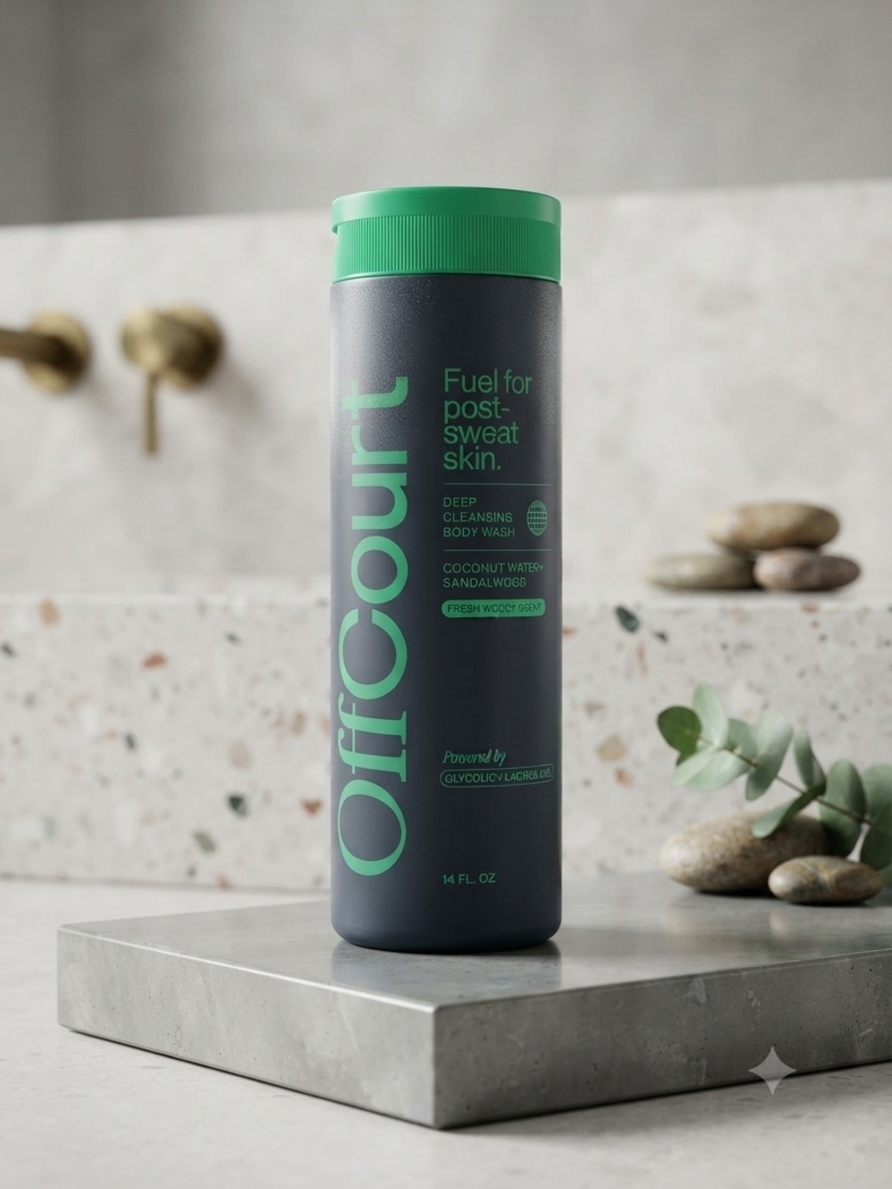 OffCourt For Men Deep Cleansing Body Wash - Cedar, Sandallwood, Coconut